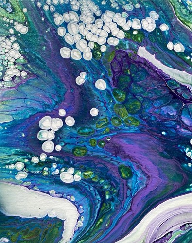 Algae bloom x10 painting - i, 8"x10"